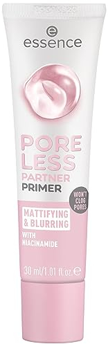 essence PORELESS PARTNER PRIMER, Grundierung, pink, pflegend, mattierend, glättend, weichzeichnend, grundierend, matt, vegan, ölfrei, entspricht unserem CLEAN BEAUTY Standard (30ml)