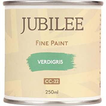 Guild Lane Jubilee Furniture Paint – Upcycle & Transform Wood, Metal & Glass – Soft Sheen Finish for Indoor & Outdoor – Durable & Easy to Apply Multi-Surface Paint (Verdigris, Green, 250ml)