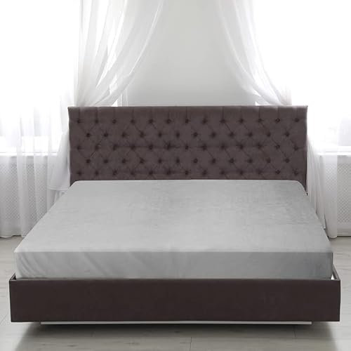 Spannbettlaken (180-200x200cm) Silber Cashmere Touch - Spannbetttuch extra warm Plüsch - ÖKO TEX - Bettlaken kuschelig