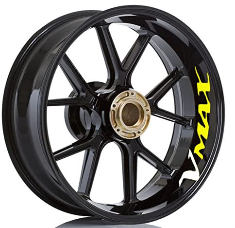 Motorrad Für Yamaha TMAX Xmax NMAX VMAX Tmax Xmax Nmax Vmax Logo Rad Aufkleber Streifen Reflektierende Felge (Color : 5)