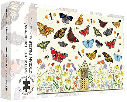 Eric Heyman Butterflies 1000 Piece Jigsaw Puzzle Made in the UK Emma Ball