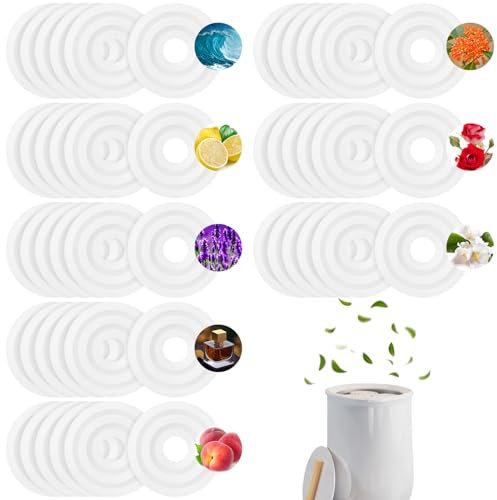 Demissle Replacement Fragrance Disc Towel Warmer Bucket Fragrance Scented Pads, 8 Flavors (48 Pcs)