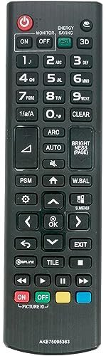 ALLIMITY AKB75095395 AKB75095363 Sostituisci Telecomando adatto per LG TV 49UH5E-B 55UH5C-BF 86UM3E 55EW5F-A 43SM5KE-B 55LS75C-B 75UL3E-TJ 49SM5C-B 55SM5KE-B 75UM3E-B 65UL3E-B 55EJ5E-B 65UH5C-B 98UH5E