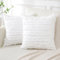 JOTOM Dekorative Kissenbezug mit Tassel Boho Fransen Dekokissen Bezug Weich Kissenbezüge Quaste Dekor Kissenhülle für Sofa Schlafzimmer Wohnzimmer 2er Set (50 x 50 cm, Weiß)