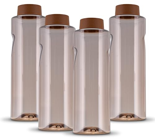 LGL 4 x Trinkflasche 800 ml Kavodrink Premium braun Sportflasche Wasserflasche BPA frei