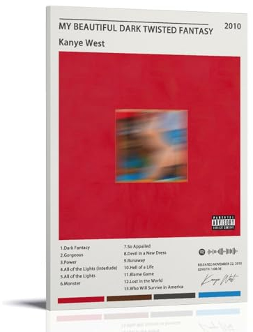 TANZEM Kanye West Poster Album Cover Wandposter Kunstdruck Modern Familie Schlafzimmer Dekor 20 x 30 cm