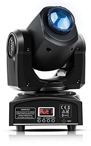 30W Cabeza Movil Iluminacion Escenario Haz Patrones dmx512 DJ Fiesta Luces 8 Patrones 8 Colores Control de Sonido Para Disco KTV Fiesta Festival