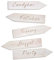 Holzura - Party Holzschilder Für Hochzeitswegweiser | Set Mit 5 Pfeilen Aus Holz