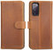 LENSUN Echtleder Hülle für Samsung Galaxy S20 FE, Handyhülle [Echtes Leder] [Standfunktion] Handytasche Flip Lederhülle für Galaxy S20 FE 4G/5G/2022 - Vintage Braun