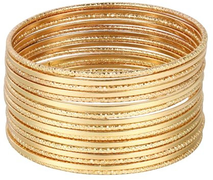 MILAKOO 17PCS Vergoldete Armbänder Indische Bollywood Mode Exotische Mode Armreif Manschette für Frauen