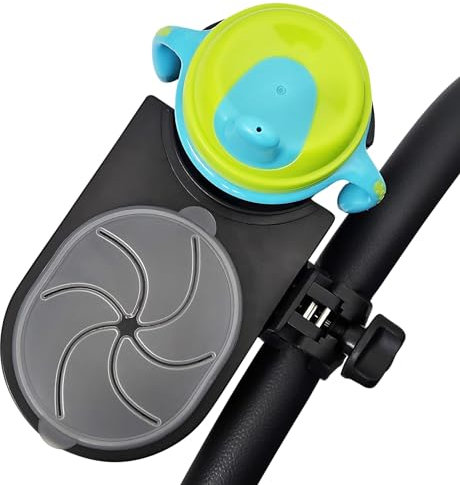 liuliuby Universal Stroller Snack Tray Attachment | Stroller Cup Holder Attachment Universal Snack Tray for Stroller Tray Attachment | Clip On Baby Stroller Accessories for Joggers, Umbrella & Wagons