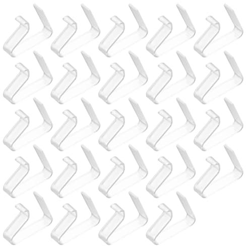 24 Pinces à Nappe Transparentes, Clips de Nappe Flexibles Extérieur, Pinces pour Tables de 35 à 55 mm d'Épaisseur, Porte-Nappe Idéal pour Jardin, Picnic et Barbecue