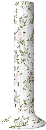 CREATCABIN Tower Fan Dust Cover Vertical Fan Cover Dustproof Protective Floor Standing Fan Cover Leaf Floral White Household Tower Fan Cloth Cover Washable for Tower Sleeve Fan Decoration 24x49Inch