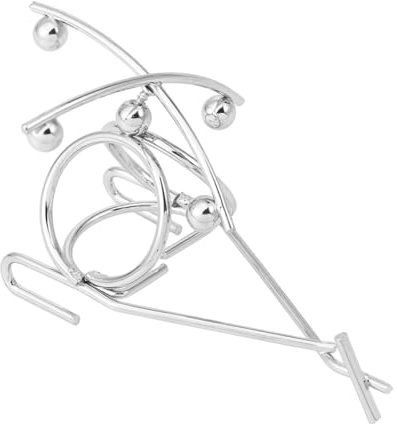 Toyvian Figurine d'Équilibre Métal – Mini Hélicoptère Oscillant Décoration de Bureau Cinétique Anti Stress Cadeau Scientifique pour Maison Et Bureau Science