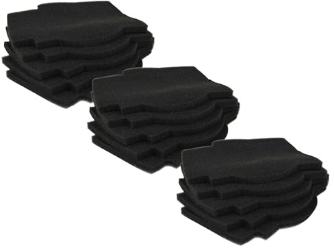vhbw 15 x Air Filter Compatible with Lunos Silvento Fan, Bathroom Fan, Ventilation Device, Black