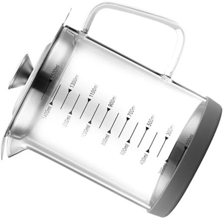 Homoyoyo Ölkanne Glas Mit Ölfiltersieb 1,5l Öl Aufbewahrungsflasche Zum Filtern Und Lagern Praktischer Küchenbehälter Mit Griff