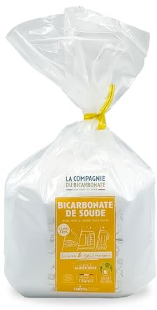 Bicarbonate de Soude Grains Fins - Sachet Kraft 1kg - Qualité Alimentaire 100% Pure - Nettoyage, Cuisine, Soin Corporel - Recharge Écologique Kraft - Multi-usages Maison- La Compagnie du Bicarbonate.