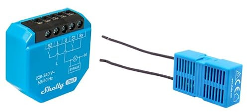 Shelly 1L Gen3 with Bypass, Wi-Fi Smart Relay Switch, 1 Channel, 200W Max, Remote Control, No Neutral Wire Required, Flush Mounting, Controls Loads Over 5 W, Alexa & Google Home, No Hub Required