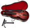 Cheotime Holz Miniatur -Cello -Modell, Mini Musikinstrument Replikmodell mit Stand Bow Case Dollhouse Accessoires Modell für Schlafzimmer Bürodekoration