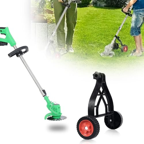 String Trimmer Support Wheels, Strimmer Support Wheels, Weeds Trimmer SupportWheel, CutterWheel Mower Attachment, Adjustable Grass Cutter Holder For WeedTrimmer Grass Cutter GasStringTrimmer