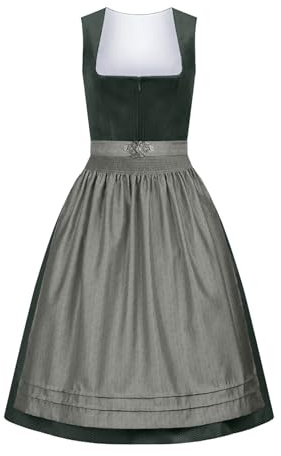 Generisch Trachtenmode Exklusives Designer Langes Dirndl Miriam inkl. Spitzen Dirndlschürze Gr. 3660