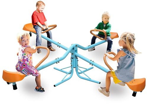 Mixtric Wippe Für Kinder Und Erwachsene Robuster Stahlrahmen Mit Rutschfesten Griffen Und Rutschfester Unterseite Outdoor-Spielgerät Für Garten, Park Und Schule