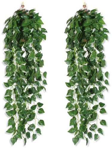 DabbOo 2 PCS Piante Artificiali da Appendere Pianta Finta Edera Artificiali | Piante Artificiali Cadenti Per Decorazioni Interne, Ghirlande, Bellissime Decorazioni per la Camera, Matrimoni Altro Ancora