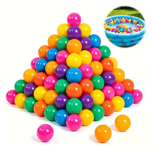 panemy Bolas Piscina Infantil 50 Piezas,5,5 cm,Sin BPA,7 Colores Mezclados,Bolas de Colores para Piscina de Bolas,Pelotas Sensoriales Bebé Adecuado para Piscina para Niños