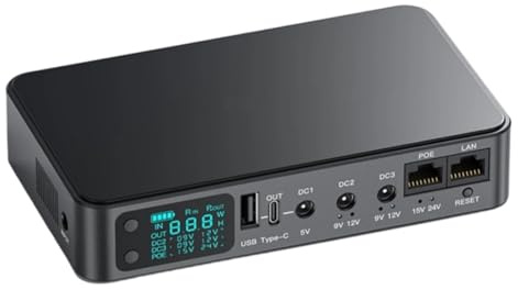 FEETER D2P Mini UPS DC Gruppo di Continuità 18000mAh 5v 9v 12v 2A 220V Router Wifi Modem Batteria Backup con LCD Supporto Batteria 18650