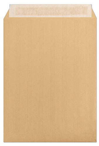 Clairefontaine 7759C - Karton mit 125 Versandtaschen Kraftbraun 330x440 mm, selbstklebend, 120g, 1 Karton