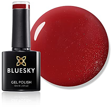 Bluesky Gel Nail Polish, Hollywood Red Carpet 80521, Apple, Bright, Red, Long Lasting, Chip Resistant, 10 ml (Requires Drying Under UV LED Lamp)