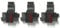 Lot de 3 Rouleaux encreurs pour Calculatrice Sharp EL-1750V Sharp EL-1801V, Noir et Rouge, compatibles IR-40T
