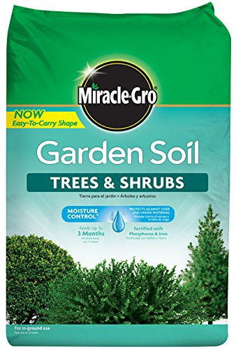 Miracle-Gro Garden Soil Trees and Shrubs with Moisture Control, Feeds Up to 3 Months, 1.5 cu. ft.