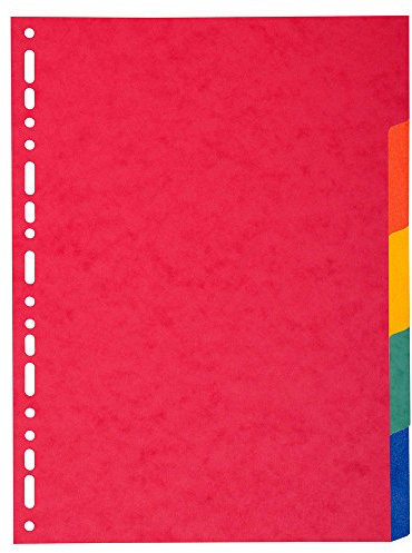 Exacompta - Ref 2105E - Forever Collection - 100% Recycled Dividers - Suitable for A4+ Documents, 220gsm 100% Recycled Card, 5 Position - Multicoloured