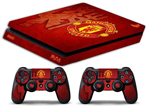 Skin Compatibilité pour PS4 Slim – Limited Edition Decal étuis de Protection pour faceplates Bundle (Manchester United)