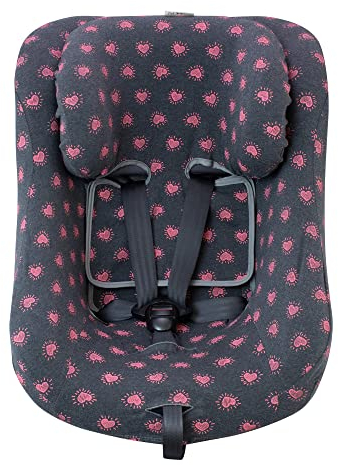 JYOKO Kids Bezug kompatibel mit Joie Spin 360, Nuna Rebl, aus Baumwolle (Fluor Heart)
