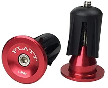 PLATT Fahrrad Lenkerstopfen Aluminium Lenker Endkappen Bar End Plugs für Fahrrad,MTB, Rennrad (1 Paar,Rot)