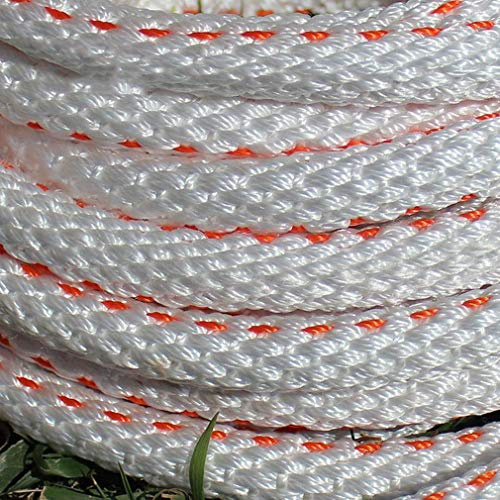 MU Corde d'escalade de sécurité résistante à l'usure, sécurité de diamètre 20 mm Durable avec mousquetons Corde d'extérieur pour évacuation Coupe-feu Parachute Statique,A,40m