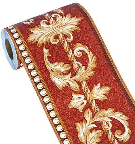 HyFanStr Bordo Adesivo per Carta da Parati, 3D Rimovibili Bordi per Carta da Parati autoadesivi, Bordo per carta da parati per Cucina Bagno 0.1x5m