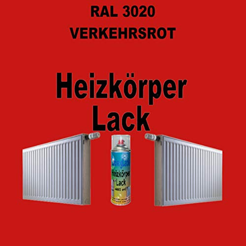 Bombe de peinture pour radiateur RAL 3020 - Rouge - 400 ml