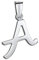 Amberta 925 Sterling Silber Anhänger - Personalisierte Charm Buchstaben für Damen und Männer - Symbole Kombinieren - Stil A