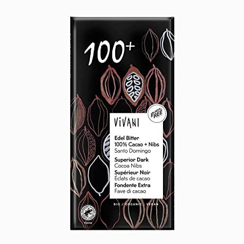 Chocolate Negro Superior 100% con Nibs de Cacao BIO - Vivani - 80g
