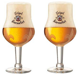 Tripel Karmeliet Verre à bière belge tulipe 0,33 l - Lot de 2