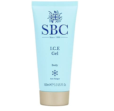 SBC Skincare - Creme Frischeeffekt mit Menthol - 100 ml - Hilft bei Muskelbeschwerden - Ideal für Nach dem Training - Creme mit Kaltem Entspannungseffekt - ICE Gel