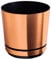 KORAD Vaso da fiori con sottobicchiere integrato - Decoro 021 - rame, diametro 18 cm - Vaso per piante in plastica di alta qualità - Pentola di piante decorativo con fori di drenaggio