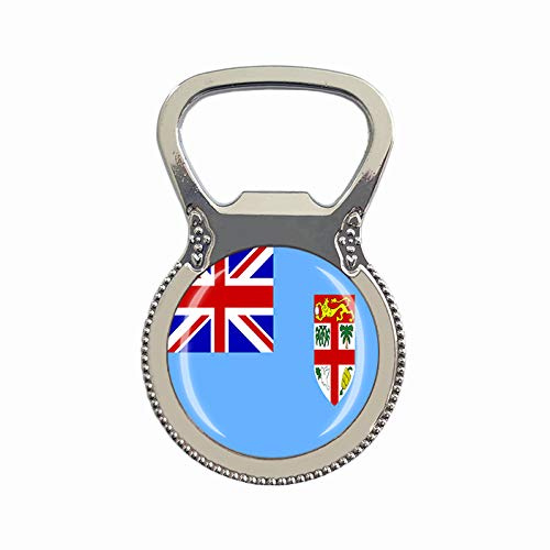 Fidschi-Flagge Bierflaschenöffner Kühlschrank Magnet Metall Glas Kristall Reise Souvenir Geschenk Heimdekoration