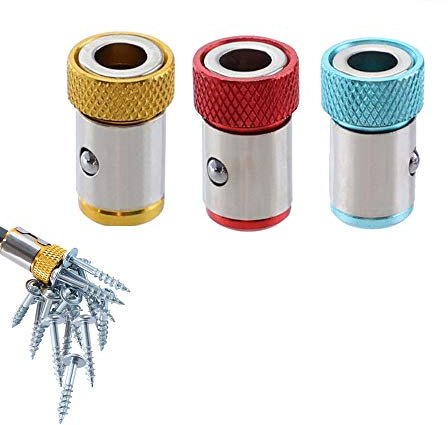 Bestgle3 Pcs Anillo de Multifuncional Destornillador Magnetizado, Desmontables, Duraderas, para Puntas de Destornillador Herramientas Manuales Multifunción