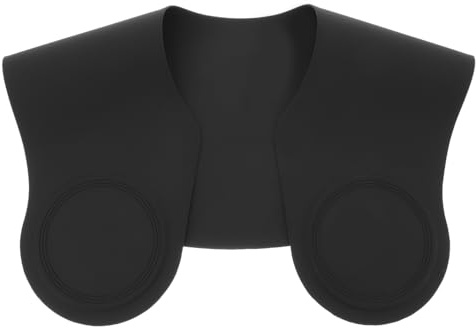 Lurrose Hair Cutting Collar, Black Silicone Neck Guard Professional Hair Cutting Pad Guide for Salon