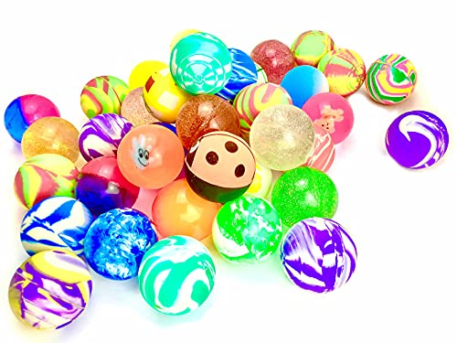 STUWU 12 x Flummi Mix 45 mm Springball Flummis Dopsball Springbälle Gummiball Mitgebsel Kindergeburtstag