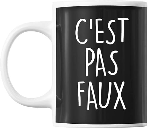 Planetee Mug Répliques (Mug c'est pas Faux Noir)